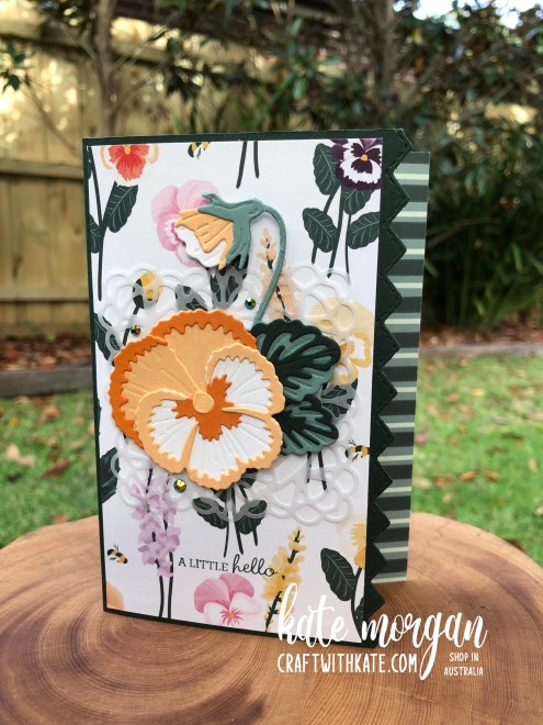 Evening Evergreen Pansy Patch &amp; Border dies by Kate Morgan Stampin Up Australia 2021