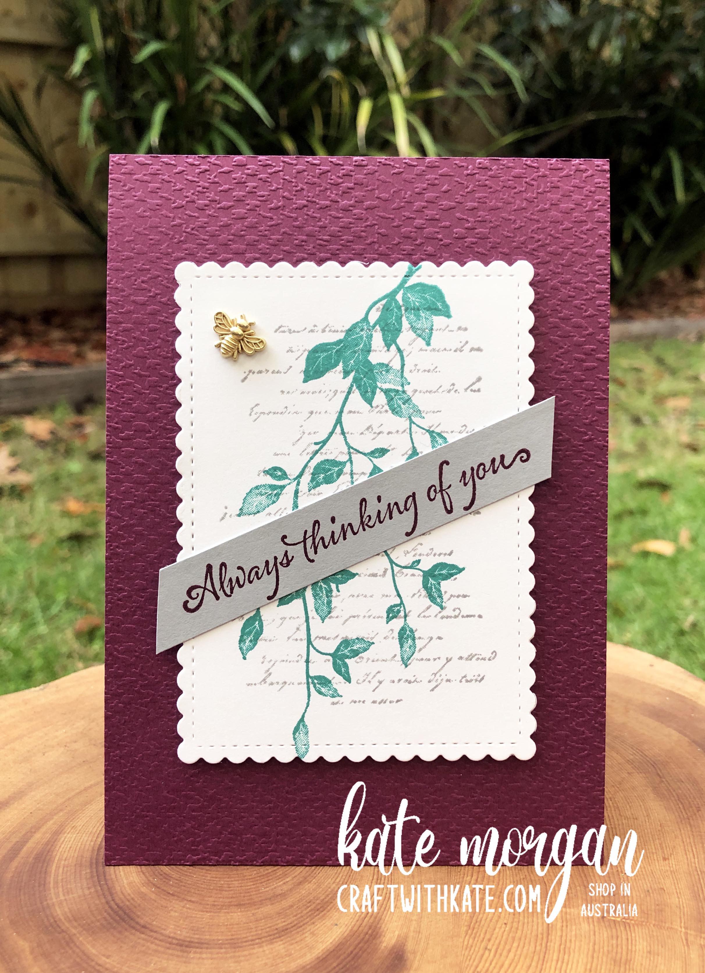 Very Versaille card by Kate Morgan Stampin Up Australia 2021.