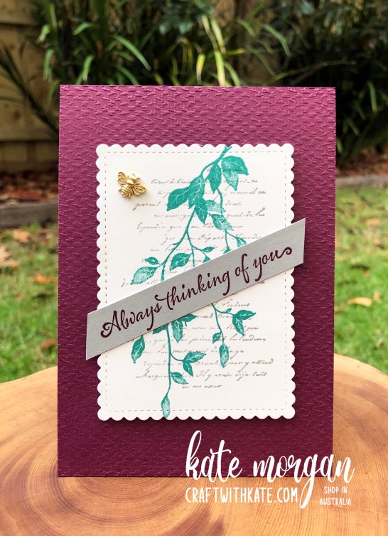 Very Versaille card by Kate Morgan Stampin Up Australia 2021.