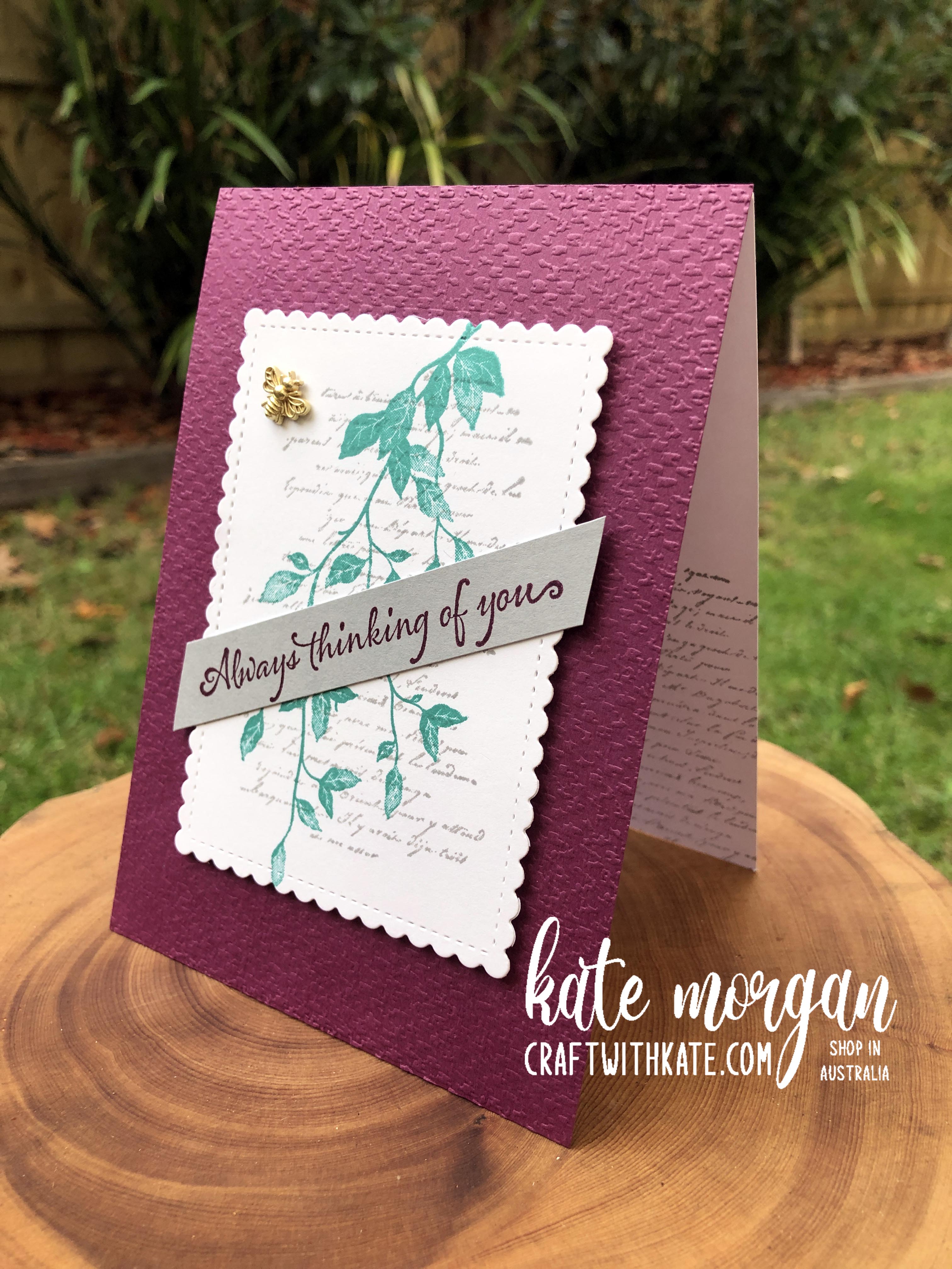 Very Versaille card by Kate Morgan Stampin Up Australia 2021