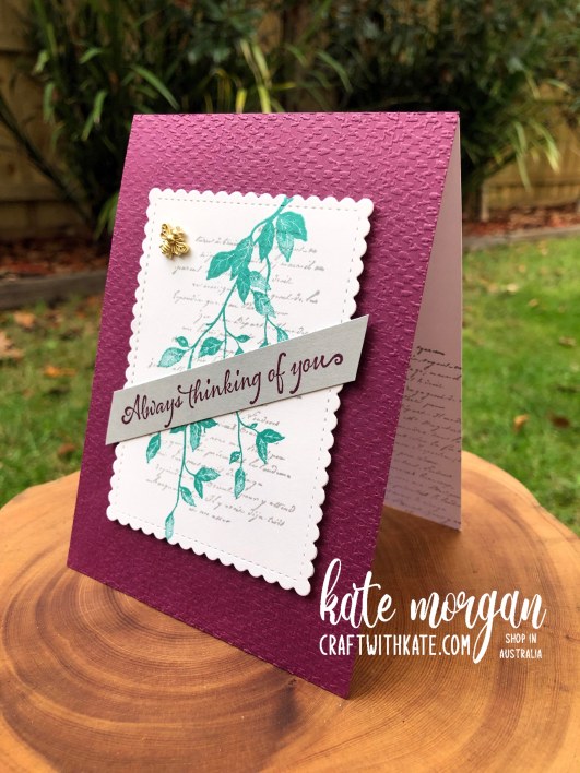 Very Versaille card by Kate Morgan Stampin Up Australia 2021