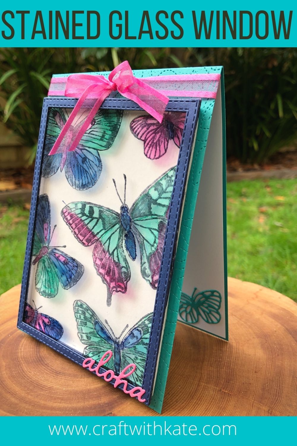 Butterfly Brilliance Stained Glass Window Technique for Bermuda Bay CCBH 2021 by Kate Morgan Stampin Up Australia