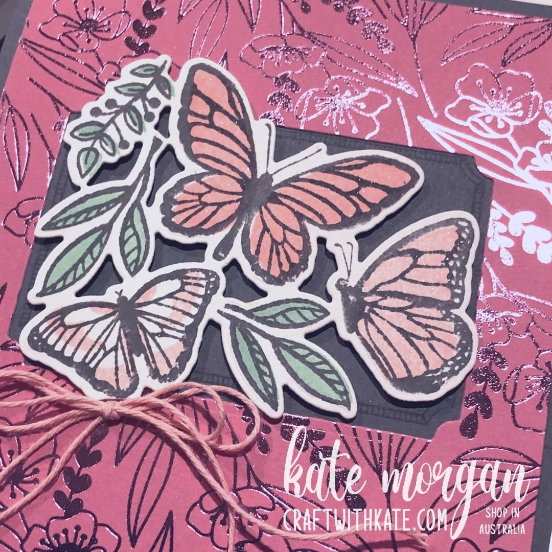 Floating &amp; Fluttering Bundle Basic Gray CCBH 2021 by Kate Morgan Stampin Up Australia close