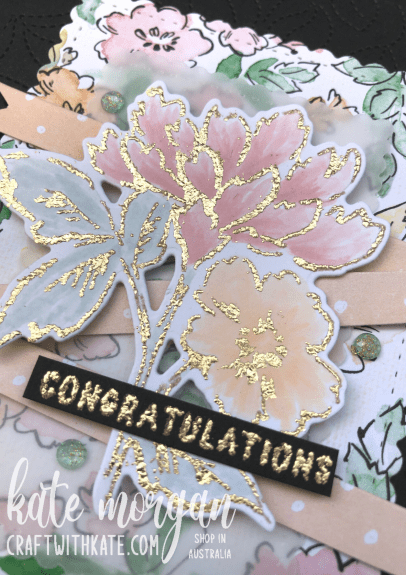 Hand-Penned Bundle with Gilded Leafing for Blushing Bride CCS by Kate Morgan, Stampin Up Australia 2021