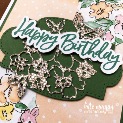 Unique Corner Punch Layout using Stampin' Up Hand-Penned by Kate Morgan, Australia 2021 SAB close up