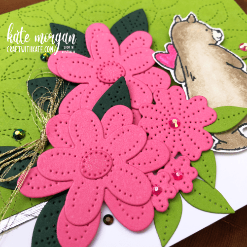 Count on Me Pierced Blooms for CCBH Granny Apple Green by Kate Morgan, Stampin Up Australia 2021 sq