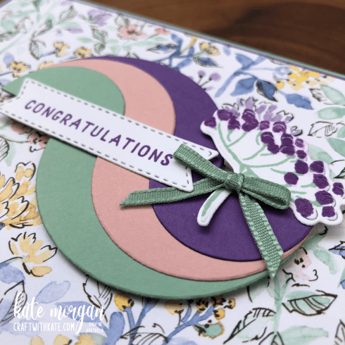 Layering Circles card 2 with Hand Penned for CCBH Gorgous Grape by Kate Morgan, Stampin Up Australia 2021 sq