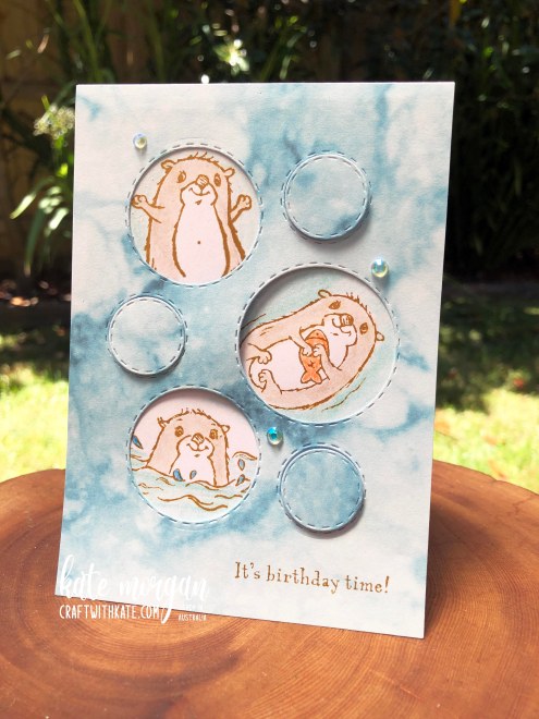 Awesome Otters card by Kate Morgan, Stampin Up Australia 2022