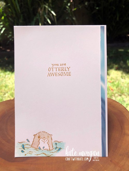 Awesome Otters inside card by Kate Morgan, Stampin Up Australia 2022