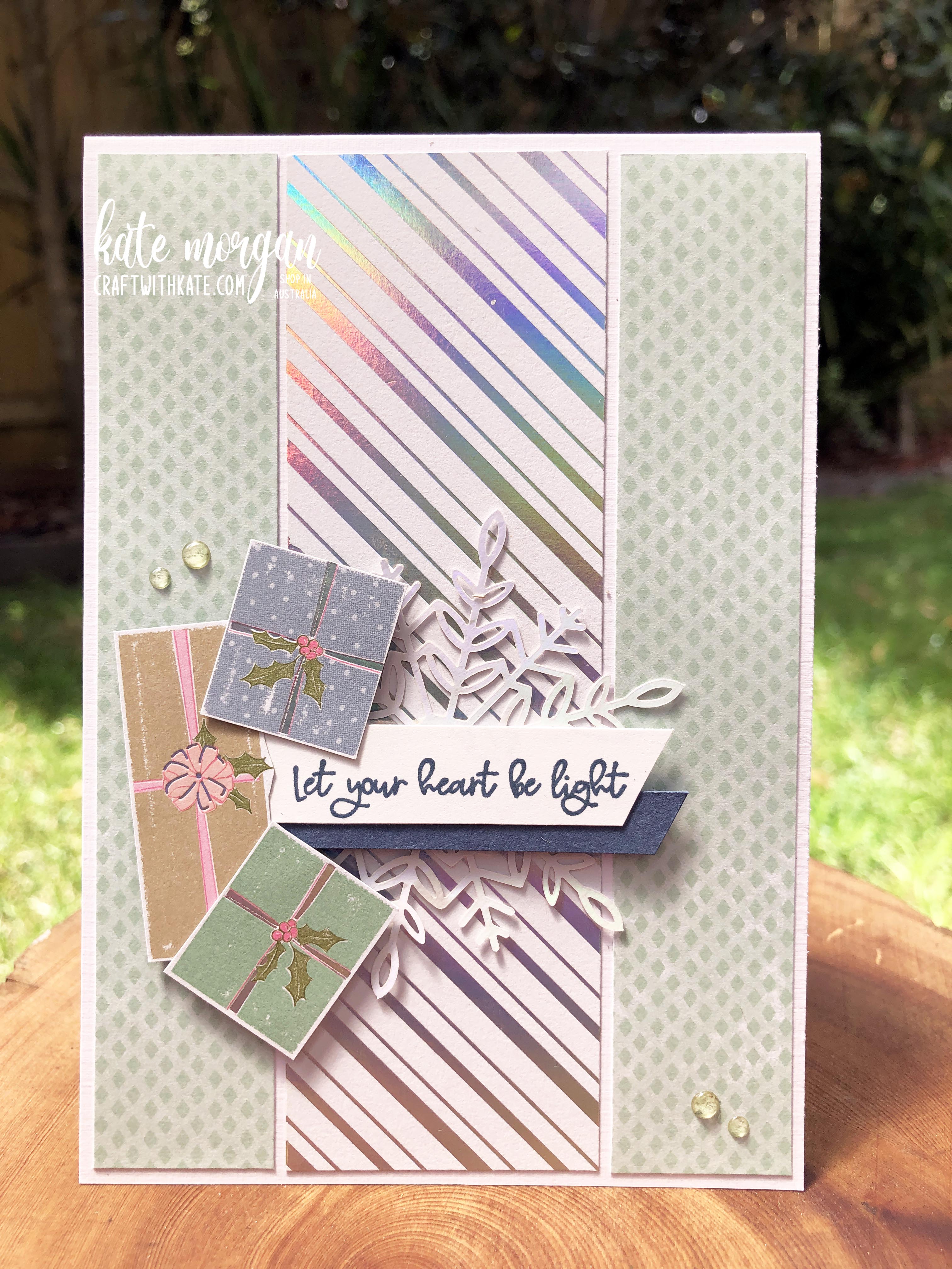 Whimsy and Wonder Christmas card 2 for Mint Macaron CCBH by Kate Morgan Stampin Up Australia 2021