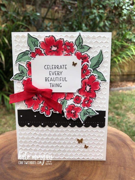 Art Gallery Real Red Colour Creations Blog Hop by Kate Morgan Stampin Up Australia 2022.