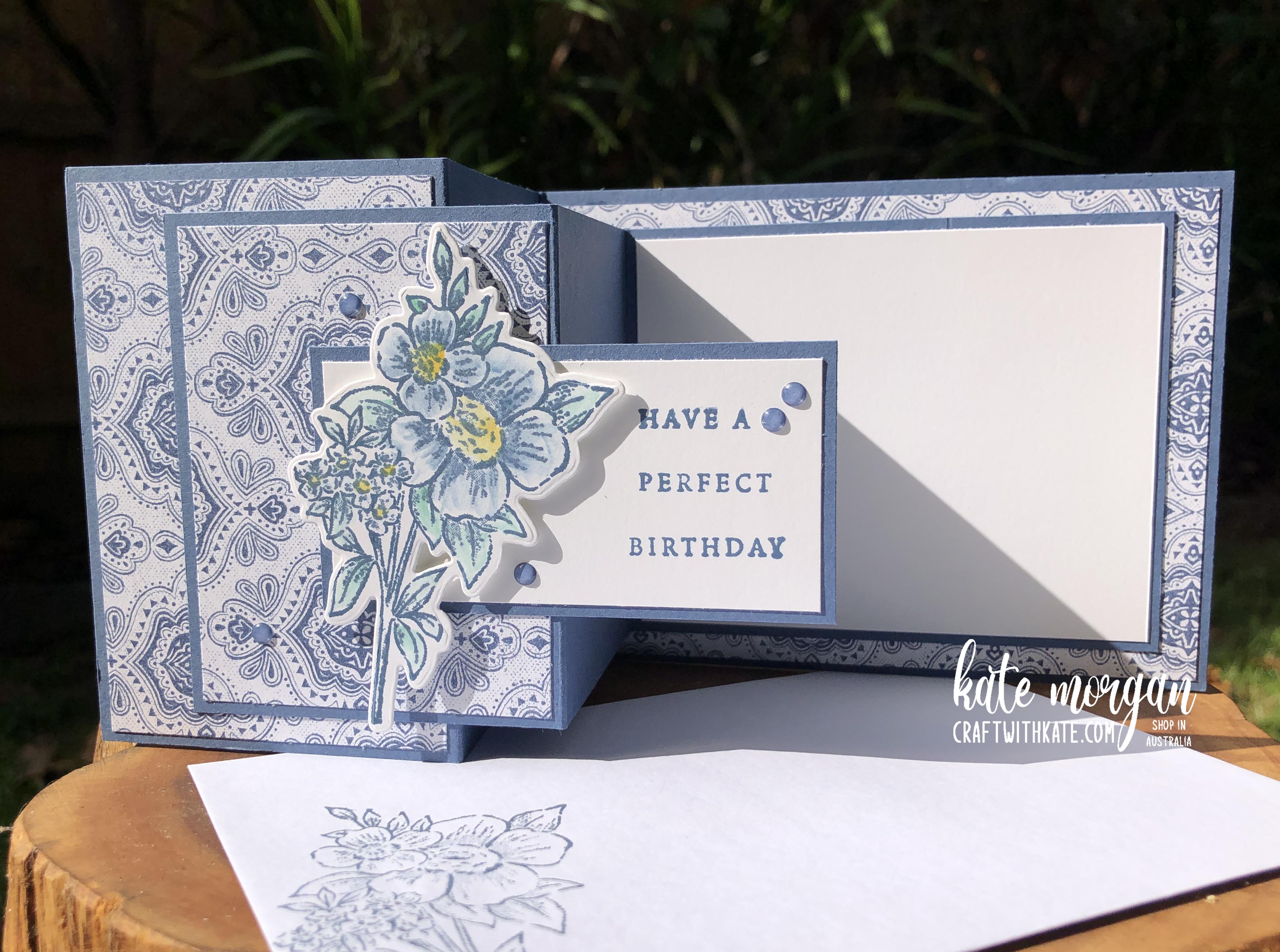 Blessings of Home Z Fancy Fold card by Kate Morgan, Stampin Up Australia 2022