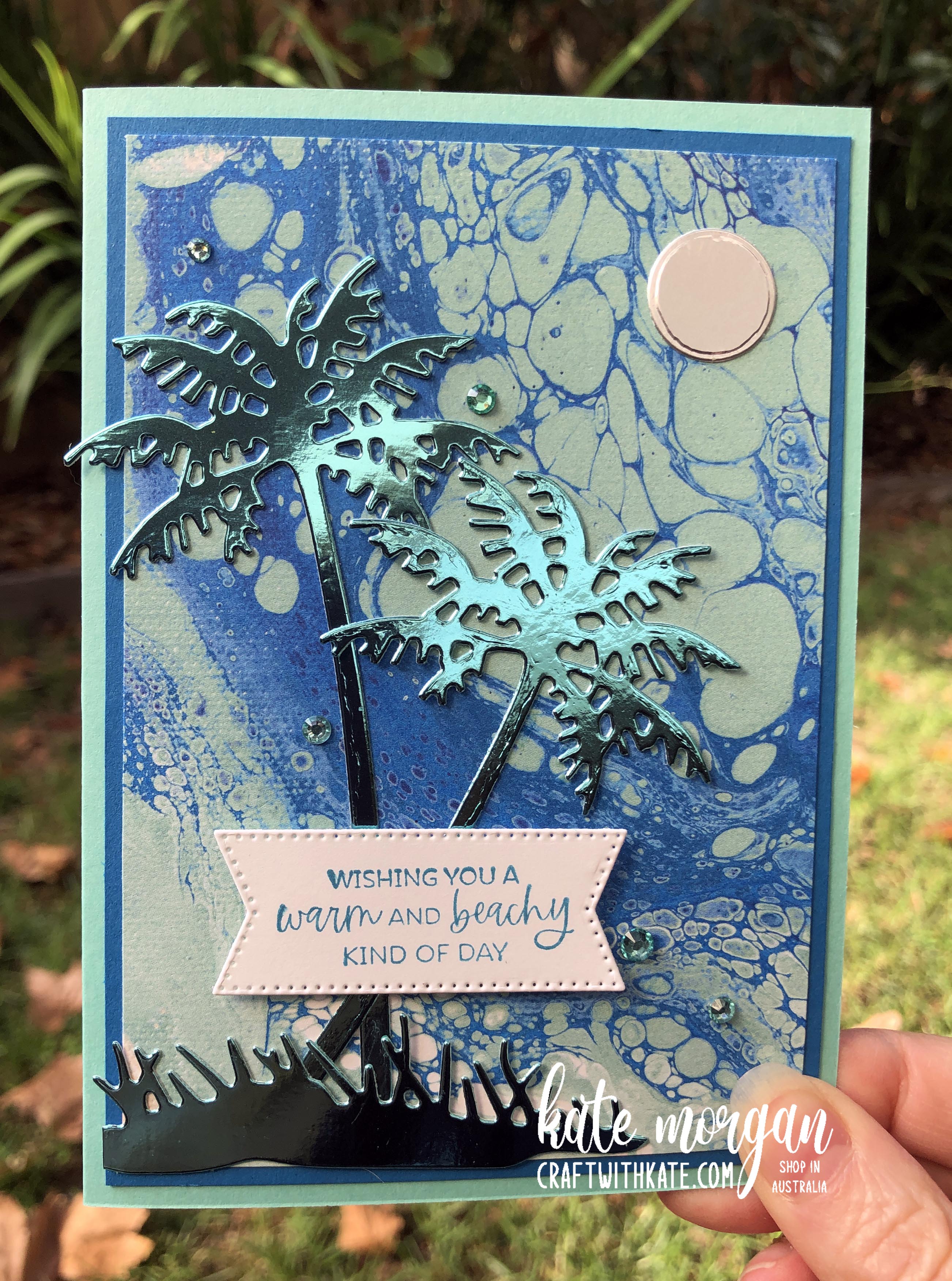 Waves of the Ocean and Paradise Palms by KateMorgan, Stampin Up Australia 2022