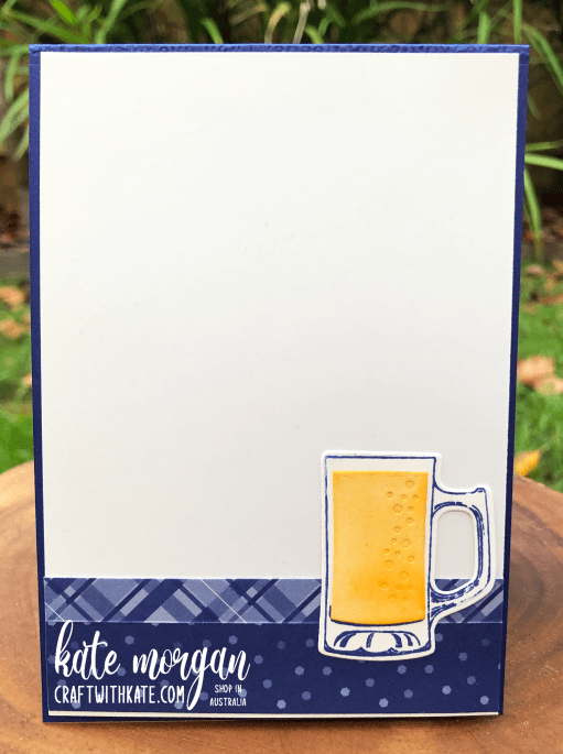 Brewed for You card for CCBH Starry Sky using Reverse stamping technique by Kate Morgan, Stampin Up Australia 2022 inside