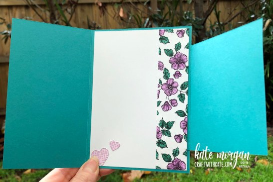 Count on Me Fancy Fold card by Kate Morgan, Stampin Up Australia 2022 open