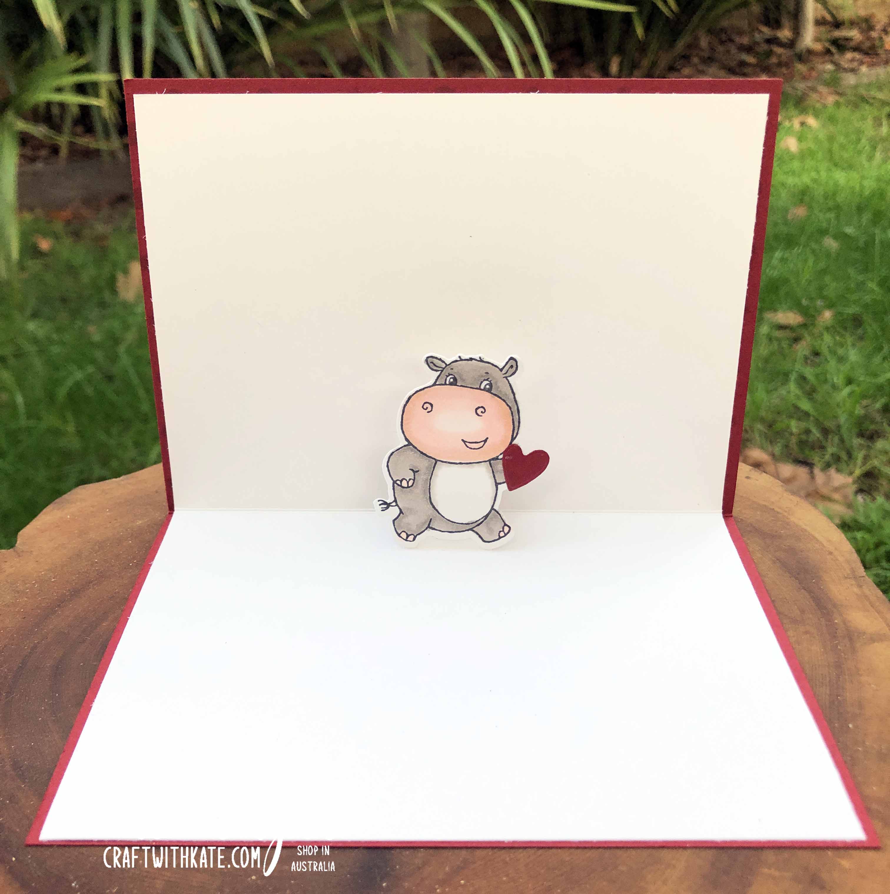 Hippest Hippos Saleabration card by Kate Morgan Stampin Up Australia, 2022 Heart of Christmas