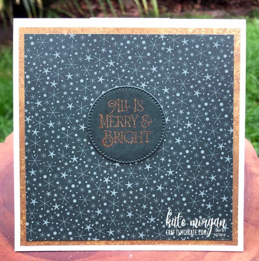 Diamond Christmas Tree card using Stampin Up Lights Aglow SDSP by Kate Morgan, Australia 2022 inside