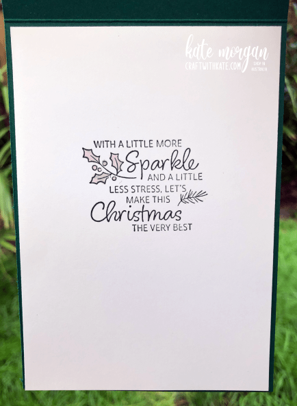 Christmas Season and Boughs of Holly DSP Christmas card by Kate Morgan, Stampin Up Australia 2022 inside