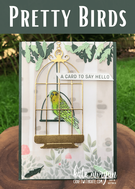 Pretty Birds for Evening Evergreen CCBH by Kate Morgan, Stampin Up Australia 2022