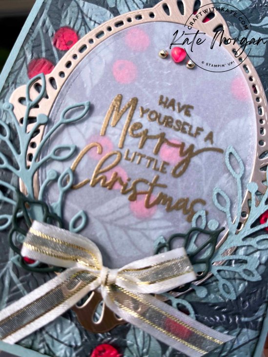 Framed &amp; Festive with Framed Florets by Kate Morgan, Stampin Up Australia 2022 early release close up
