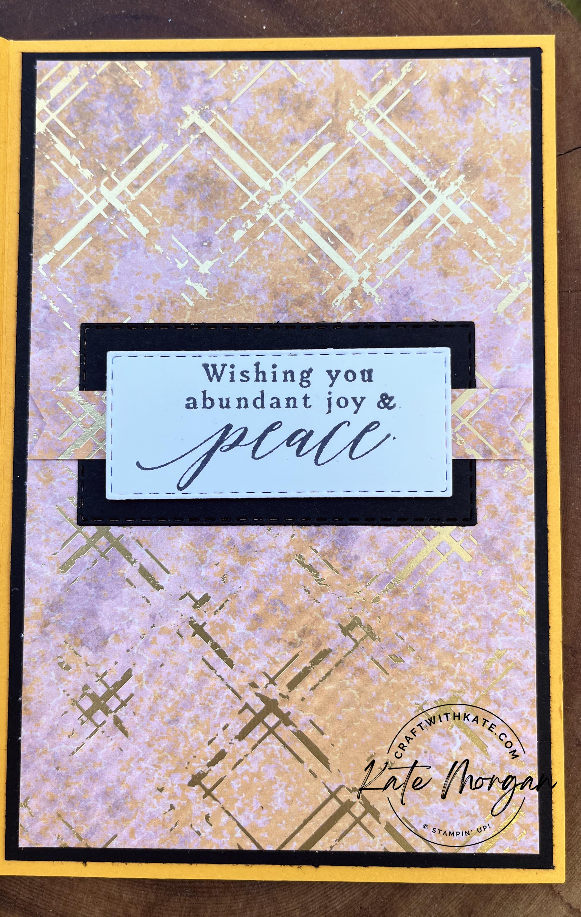 Trifold Shutter card using Stampin Up Texture Chic & Perched in a Tree Bundle by Kate Morgan, Australia 2022 panel 3