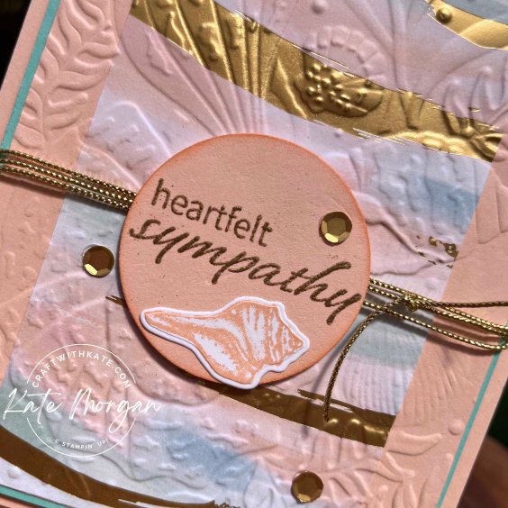 Seaside Bay Sympathy Card by Kate Morgan Stampin Up Australia 2023.