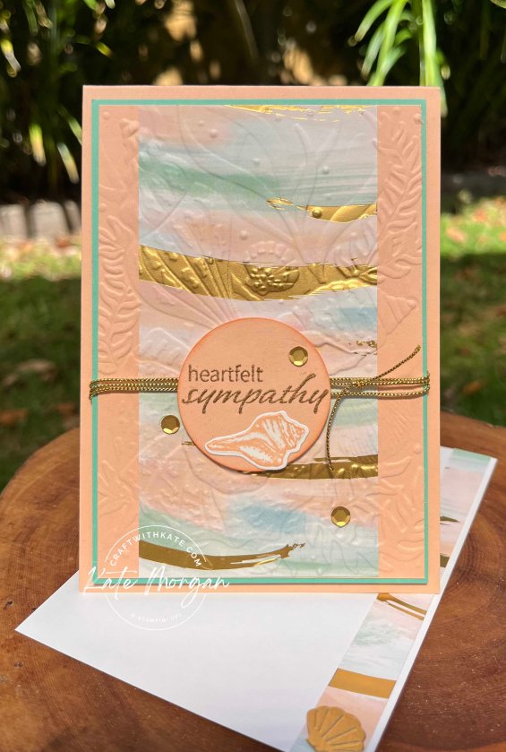 Seaside Bay Sympathy Card by Kate Morgan Stampin Up Australia 2023