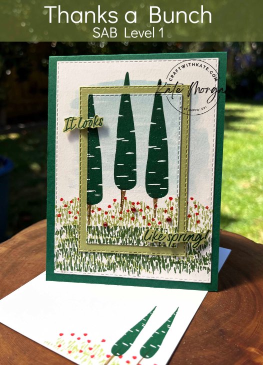 Thanks a Bunch alternate card by Kate Morgan, Stampin Up Australia SAB 2023