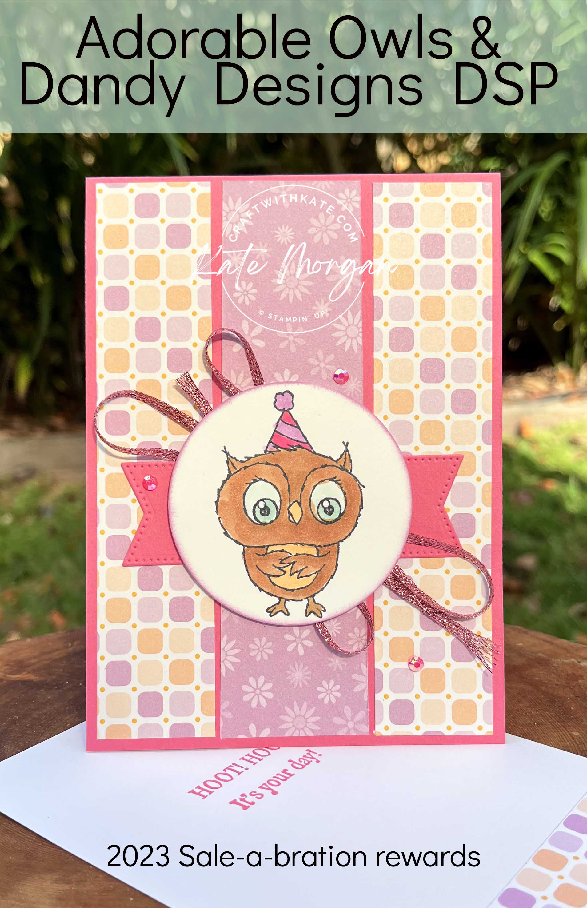 Adorable Owls & Dandy Designs DSP SAB 2023 by Kate Morgan, Stampin Up Australia