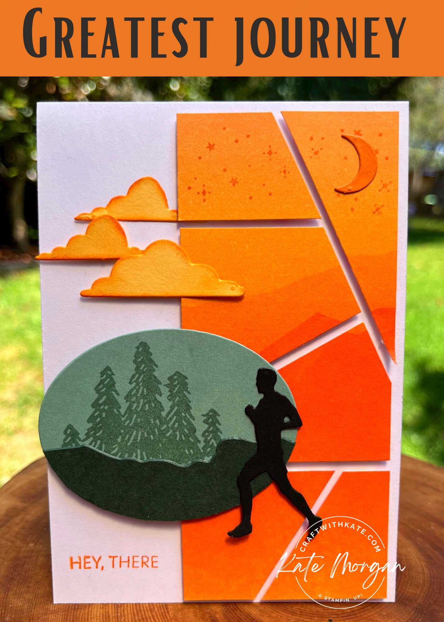 Greatest Journey masculine card by Kate Morgan, Stampin Up Australia SAB 2023