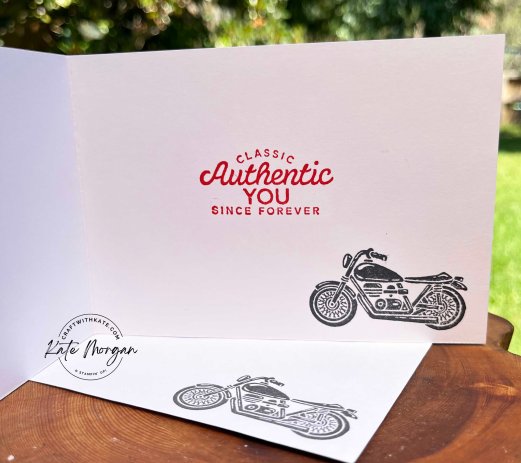Legendary Ride masculine card by Kate Morgan, Stampin Up Australia SAB 2023 inside