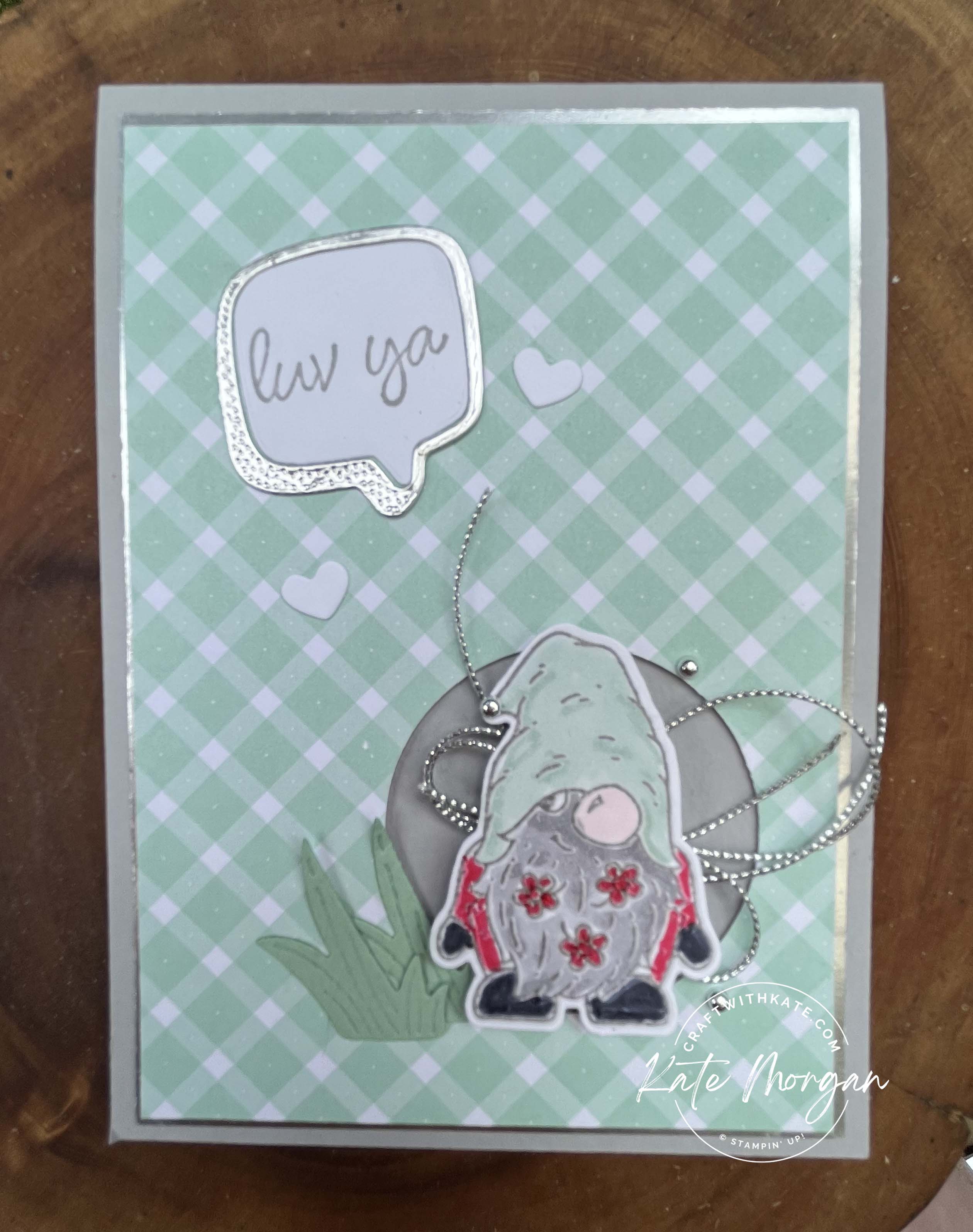 Conversation Bubbles Friendly Gnomes by Kate Morgan, Stampin Up Australia 2023 Smoky Slate CCBH.