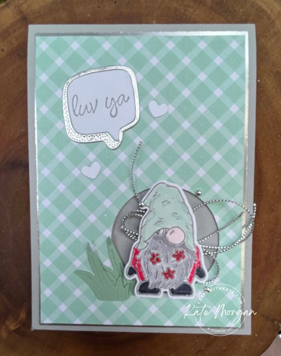 Conversation Bubbles Friendly Gnomes by Kate Morgan, Stampin Up Australia 2023 Smoky Slate CCBH.