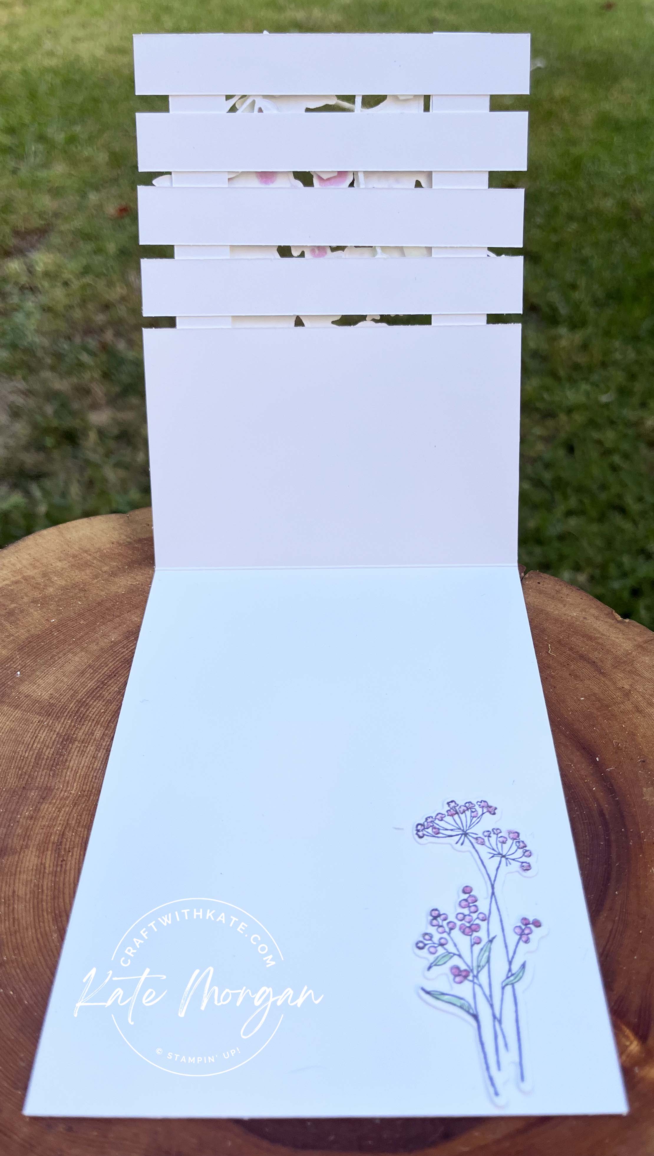 Dainty Delight Trellis card by Kate Morgan, Stampin Up Australia 2023 inside