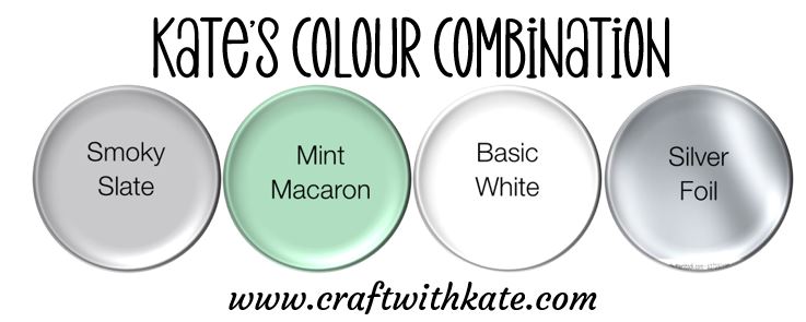 Smoky Slate Mint Macaron White &amp; Silver Foil