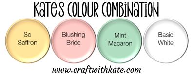 Colour Combination - So Saffron Mint Macaron Blushing Bride Basic White Craft with Kate
