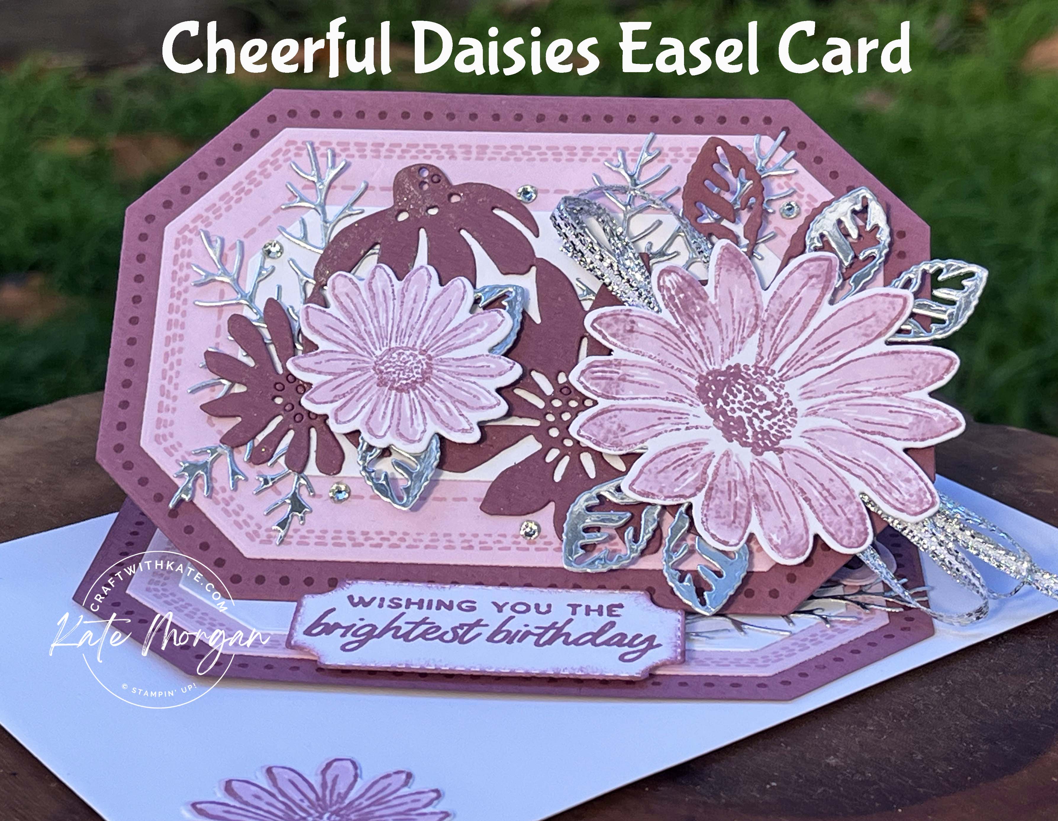 Cheerful Daisies Easel Card by Kate Morgan, Stmpin Up Australia 2023