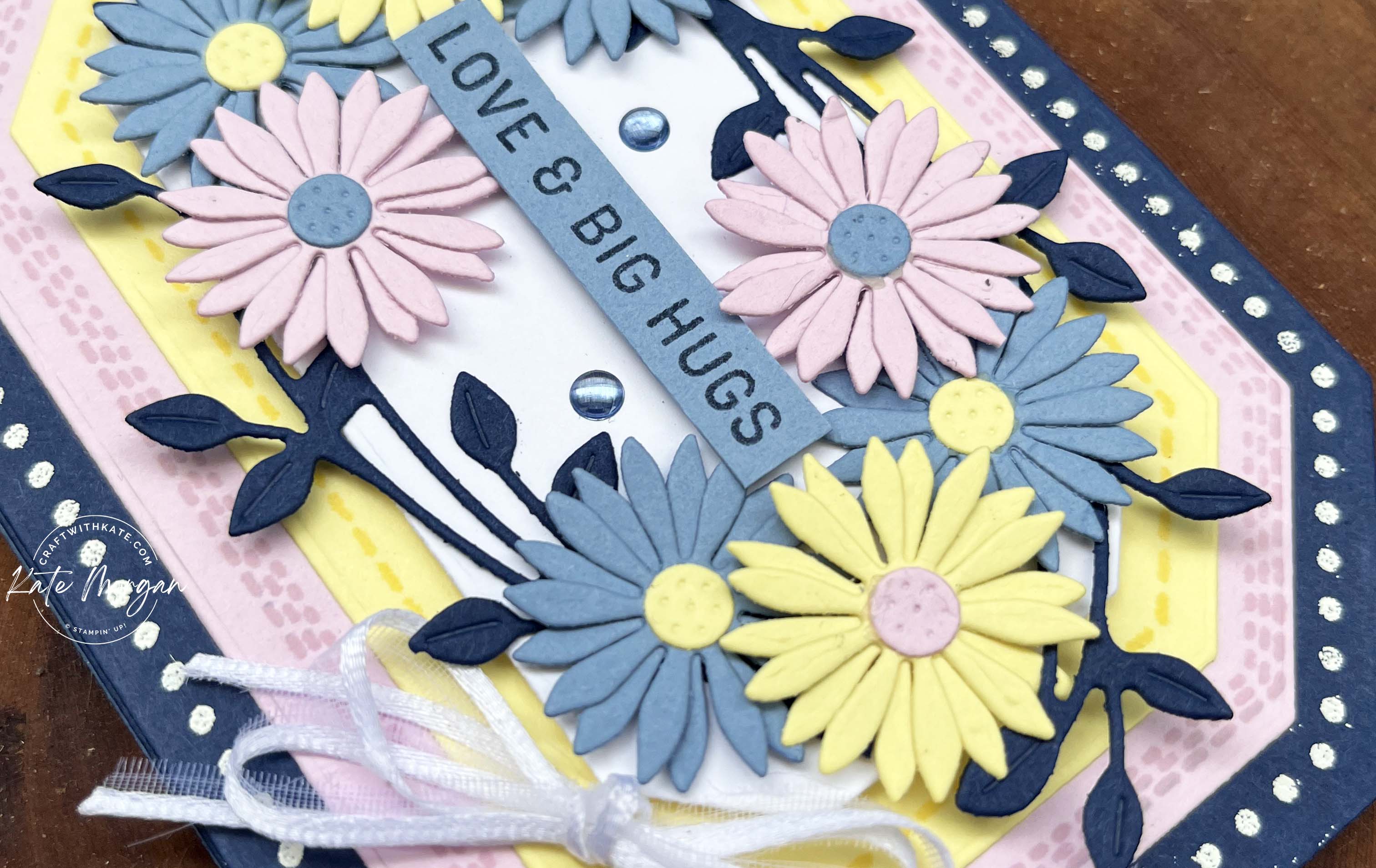 Countryside Corners Dainty Delight card Boho Blue Mother's Day card by Kate Morgn Stampin Up Australia 2023 close