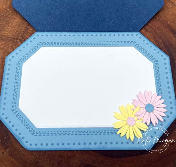 Countryside Corners Dainty Delight card Boho Blue Mother's Day card by Kate Morgn Stampin Up Australia 2023 inside