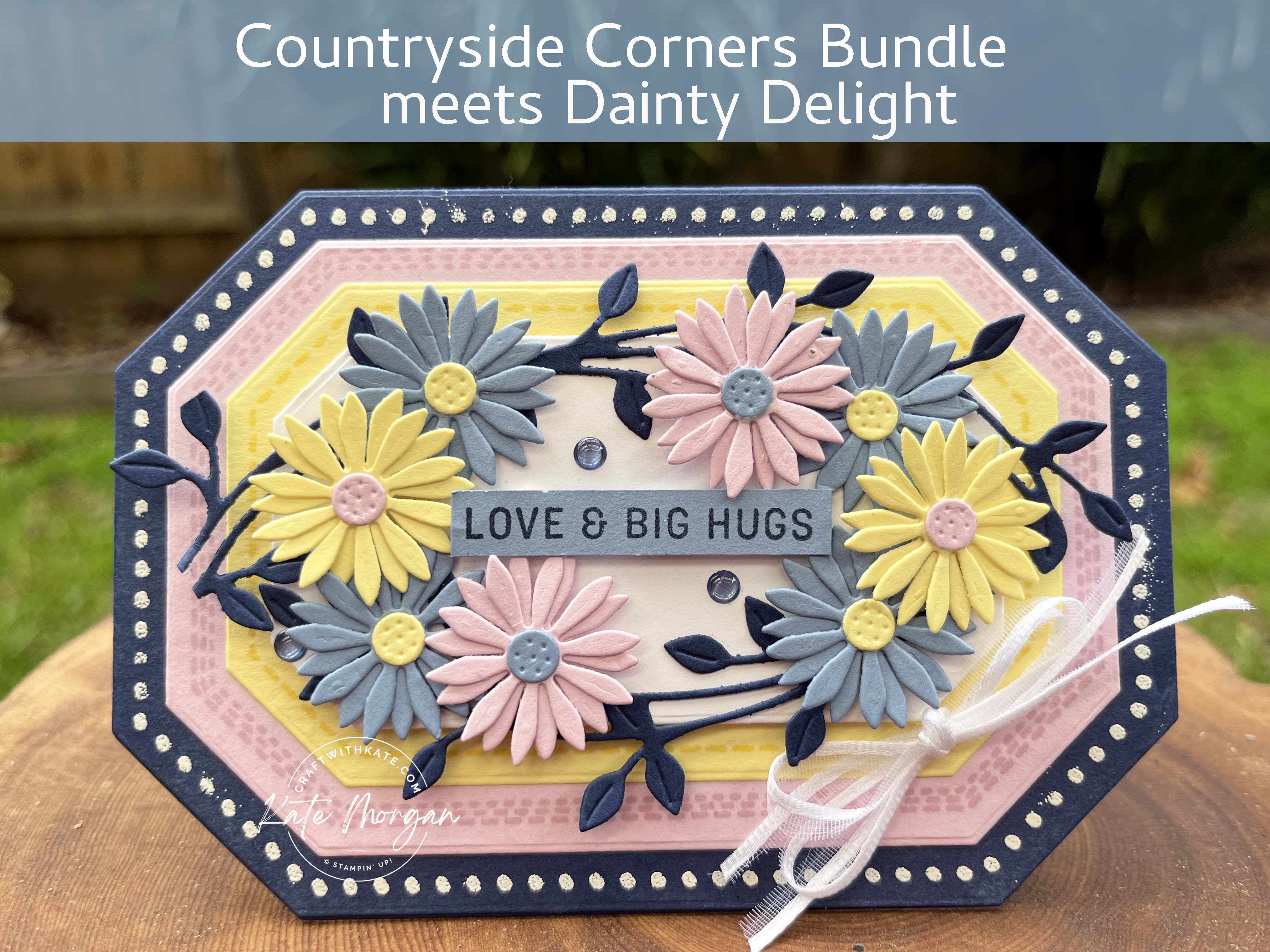 Countryside Corners Dainty Delight card Boho Blue Mother's Day card by Kate Morgn Stampin Up Australia 2023
