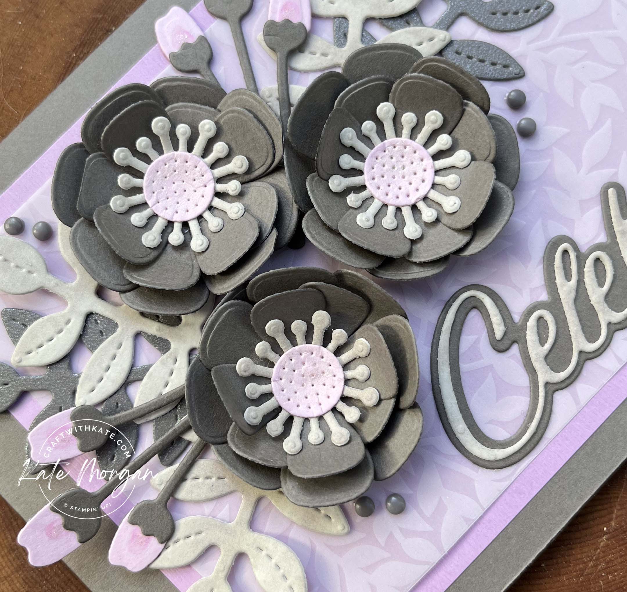 Pebbled Path Paper Florist Wanted to say card by Kate Morgan Stampin Up Australia Colour Creations Blog Hop 2023 close