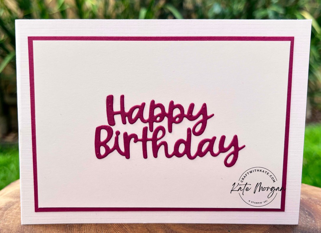 Cathedral Window card by Kate Morgan Sttampin Up Australia 2023 Berry Burst inside