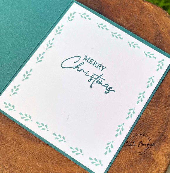 Joy of Noel handmade card by Kate Morgan, Stampin Up Australia 2023 Heart Of Christmas inside