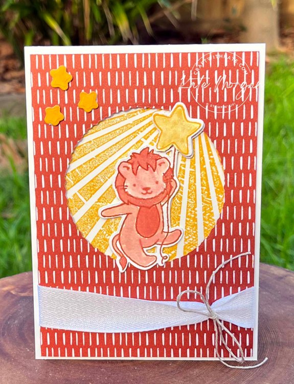 Little Dreamers Baby card by Kate Morgan, Stampin Up Australia 2023 Cajun Craze Colour Creations Blog Hop