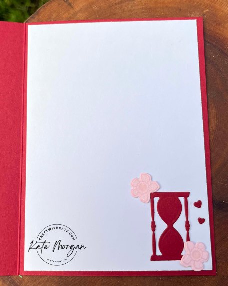 Time Together by Kate Morgan, Stampin Up Australia 2023 Cherry Cobbler colour creations blog hop inside
