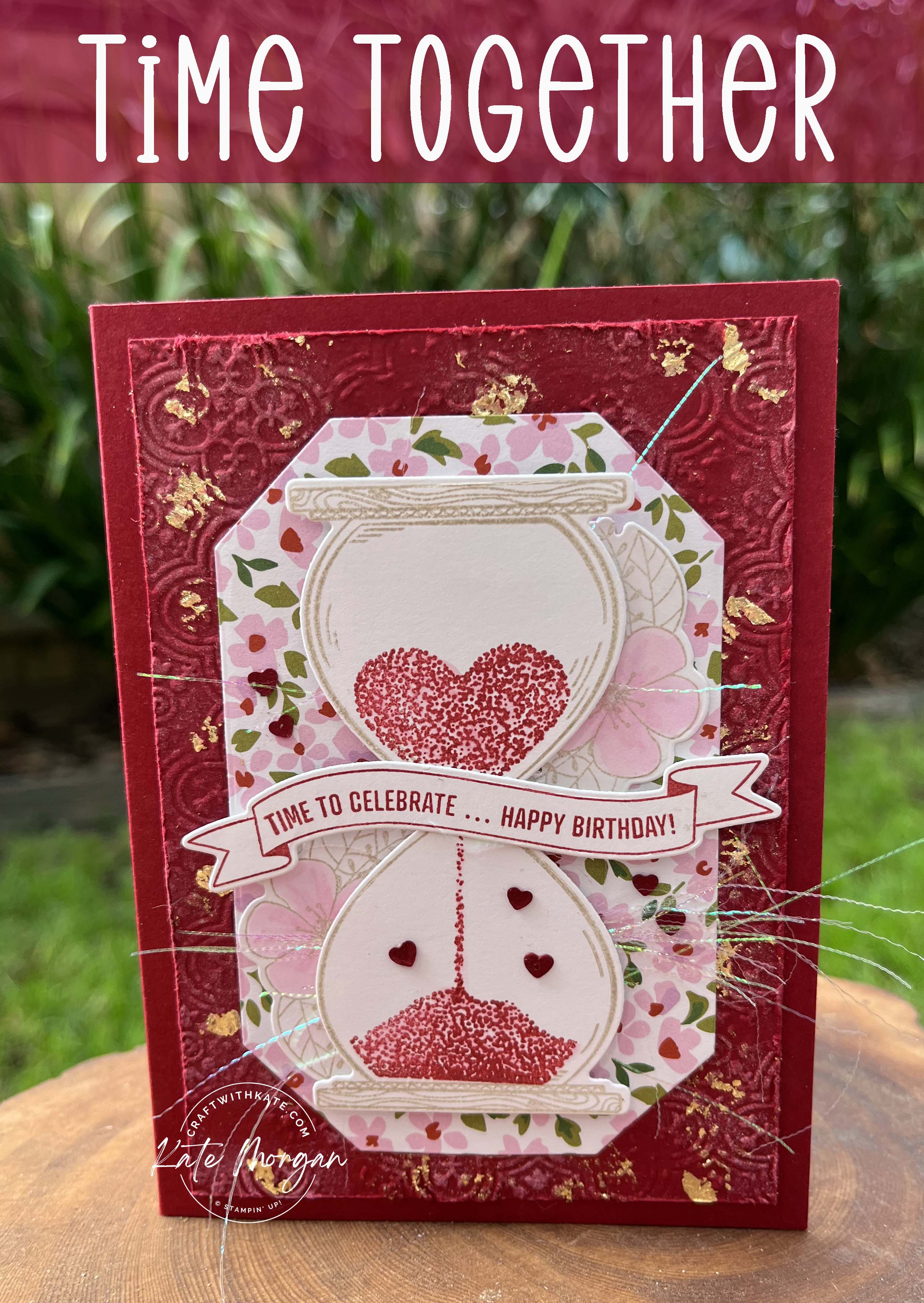 Time Together by Kate Morgan, Stampin Up Australia 2023 Cherry Cobbler colour creations blog hop
