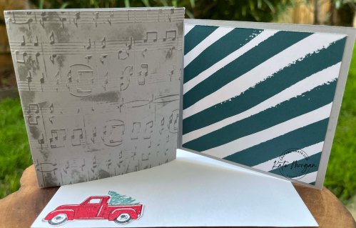 Trucking Along Fancy Fold card by Kate Morgan Stampin Up Australia 2023 Heart of Christmas blog hop opening