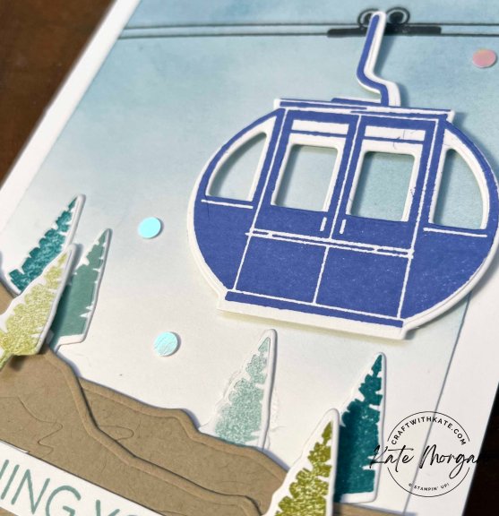 Above it All Slimline card by Kate Morgan Stampin Up Australia 2023 Heart of Christmas close