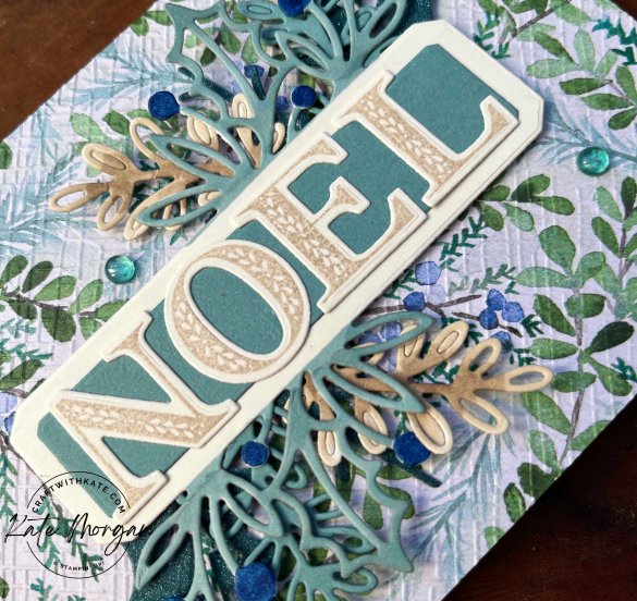 Joy of Christmas with Winter Meadow DSP by Kate Morgan, Stampin Up Australia 2023 Heart of Christmas angle