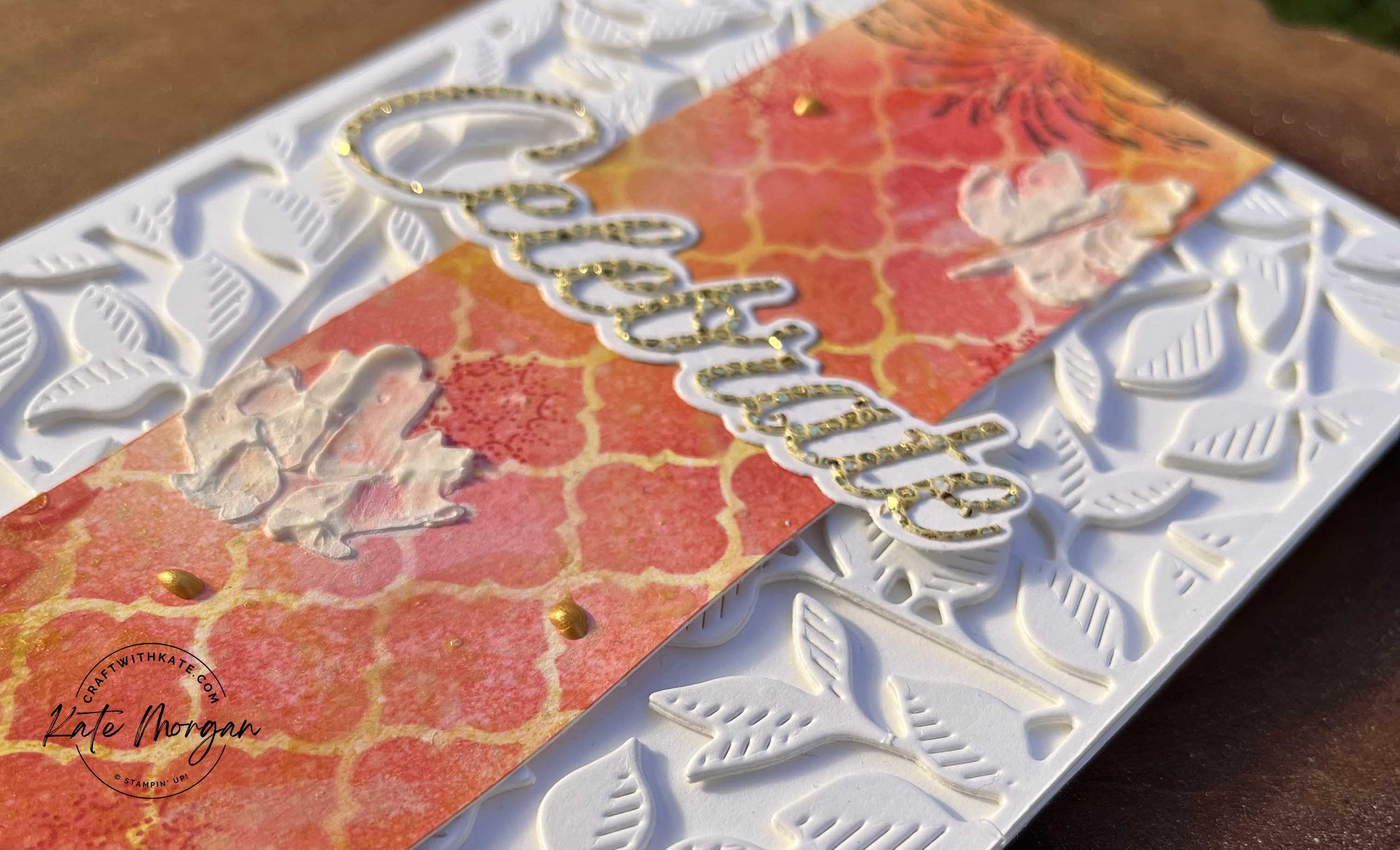 Mixed Media Technique with Masks by Kate Morgan, Stampin Up Australia 2023 close